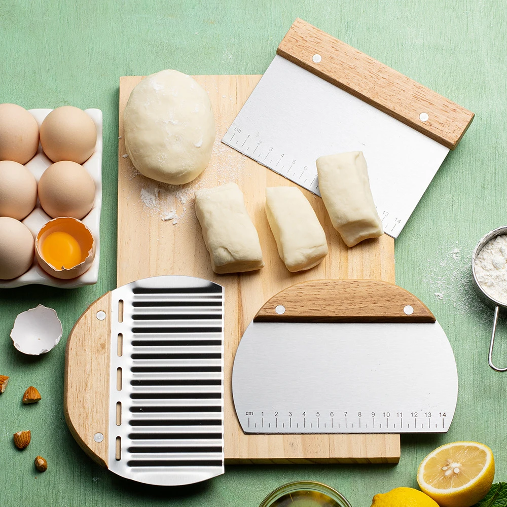 Kitchen Baking Tray Set - 1/3 Buah Pemotong Pucat Baja Tahan
