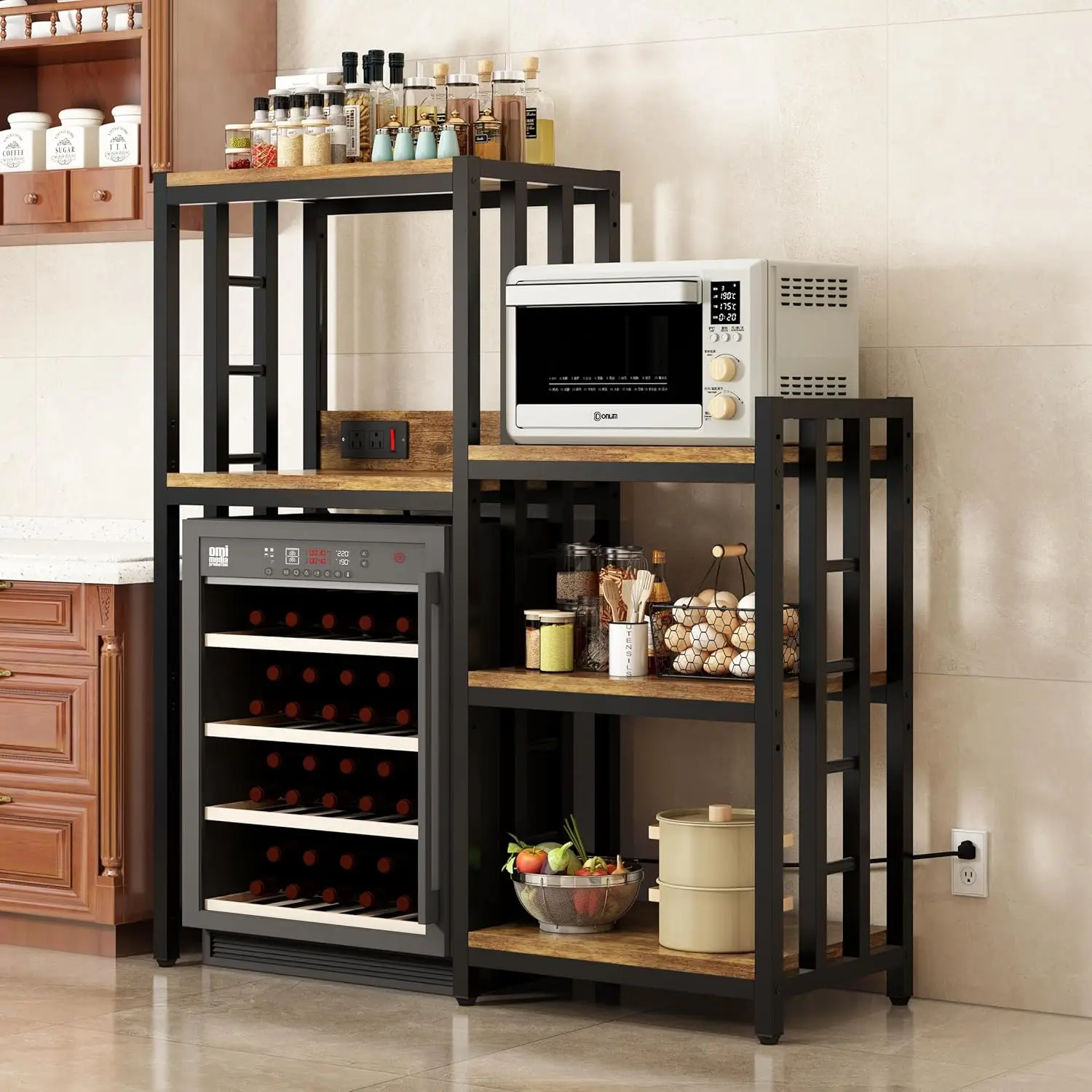 Kitchen Baker - Rak Dapur 6 Tingkat dengan Stopkontak,