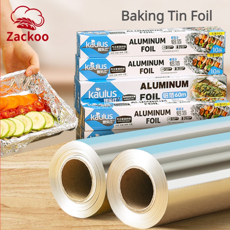 Kitchen Baking Tins - Zacwoo 10/20/40M Aluminium Foil untuk Baking