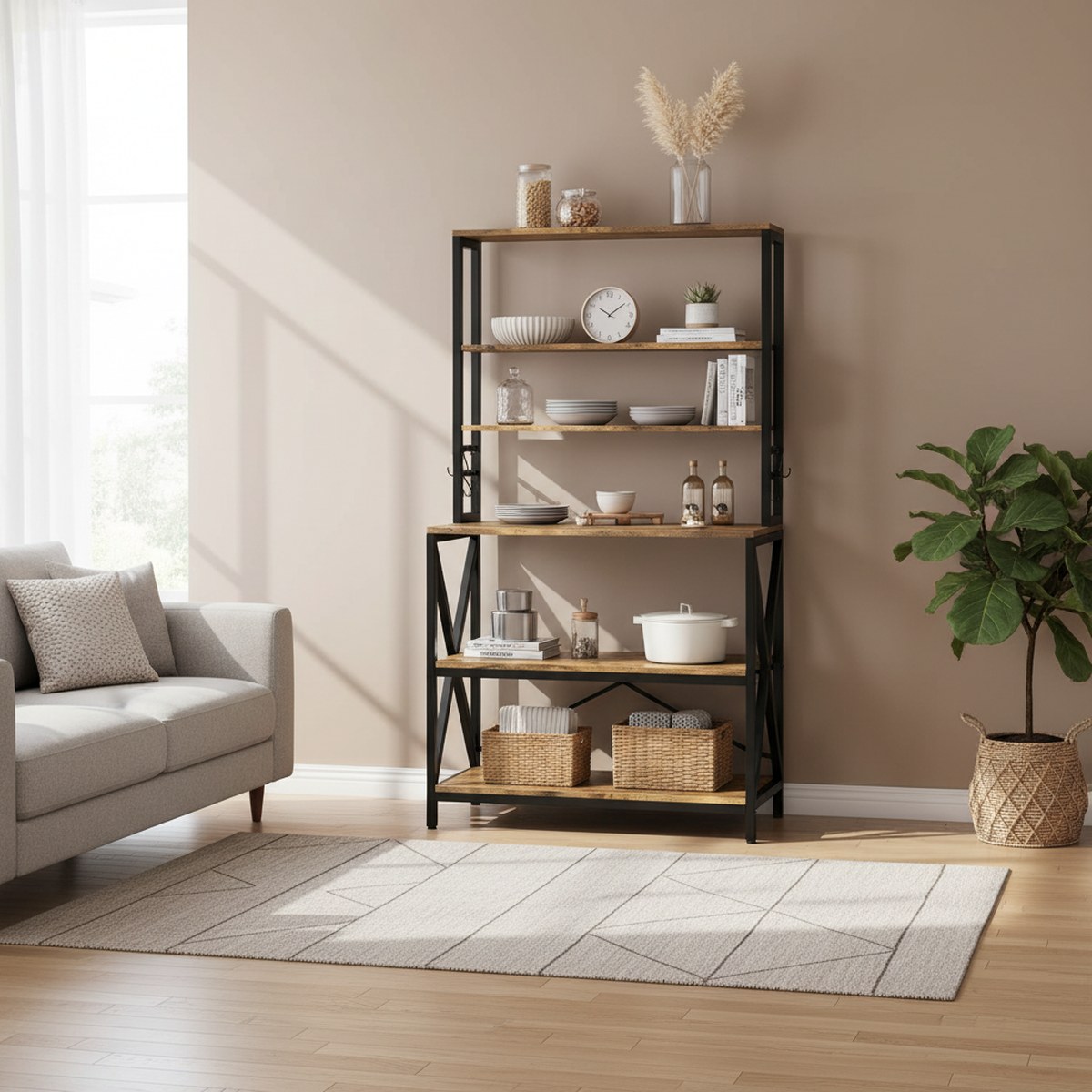Kitchen Baker - Rak Penyimpanan Dapur 6 Tingkat Warna