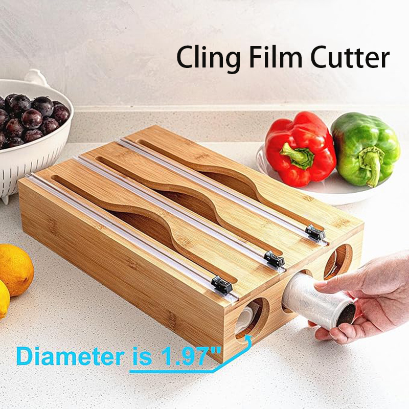 Kitchen Baking Tins - Kotak Pemotong Plastik Wrap Bambu 3