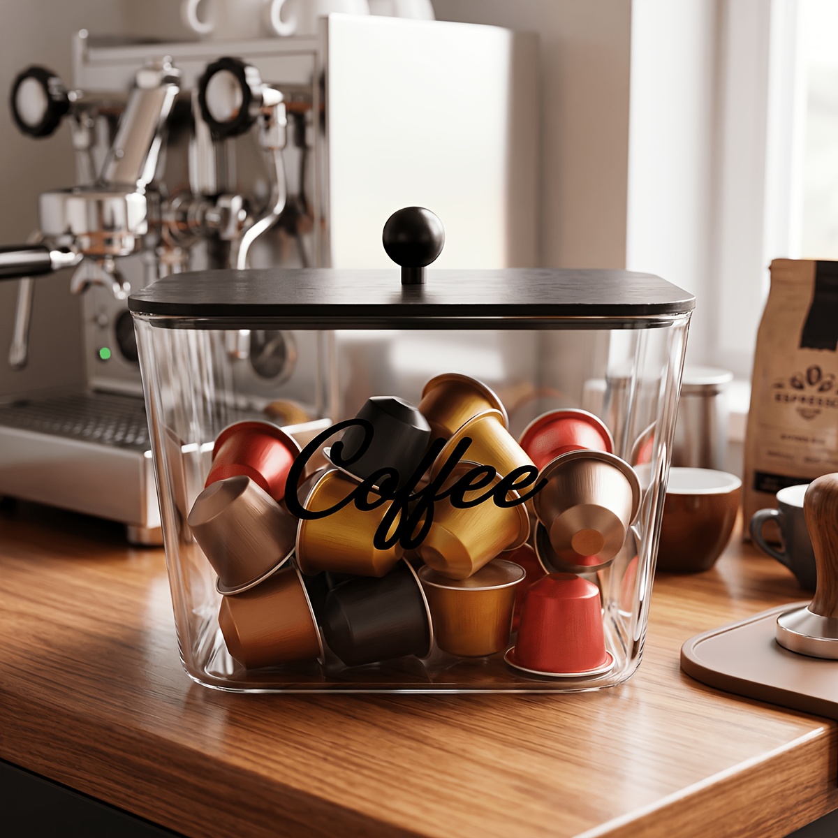 Kitchen Baking Tins - Tempat Penyimpanan Pod Kopi dengan Tutup,