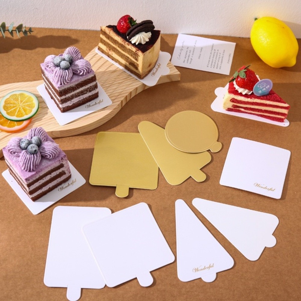 Cake Board Round - 50/100 pcs Papan Dessert Sekali Pakai
