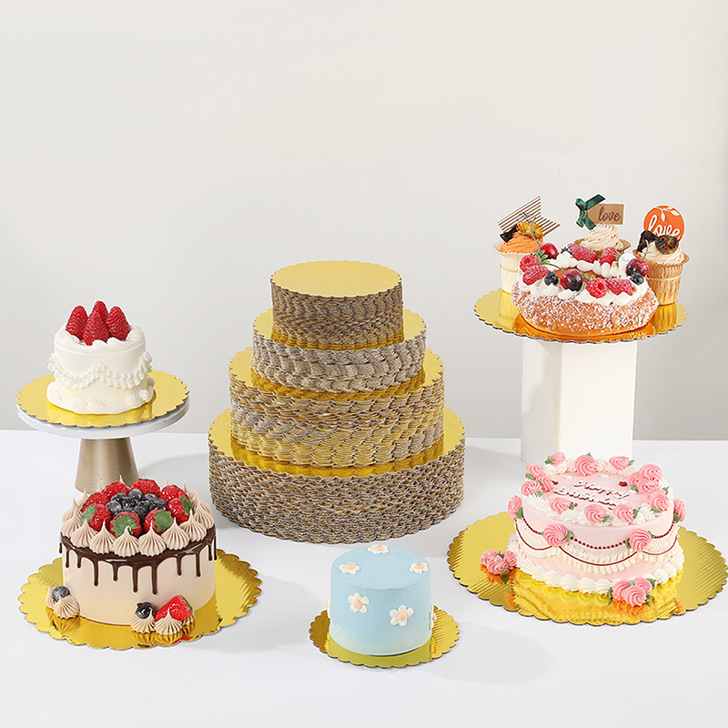 Cake Board Round - Alas Kue Bulat Emas 4/5/6/7/8/10 Inci,