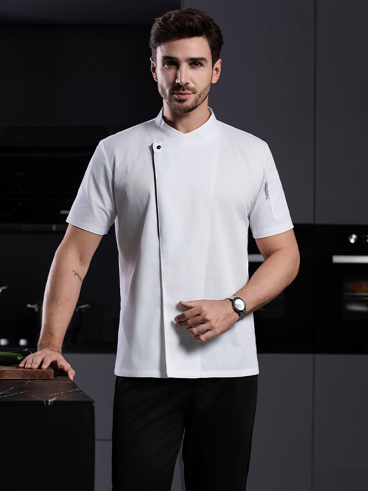 Kitchen Baker - Memasak Makanan Kemeja Hitam Putih Katering
