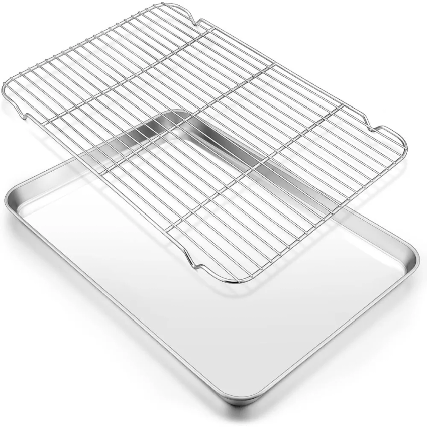 Kitchen Baking Tray Set - Set Loyang Panggang Baja Tahan Karat