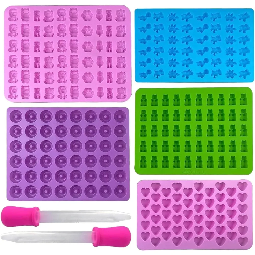 Kitchen Baking Tray Set - Cetakan silikon permen 5 buah dengan