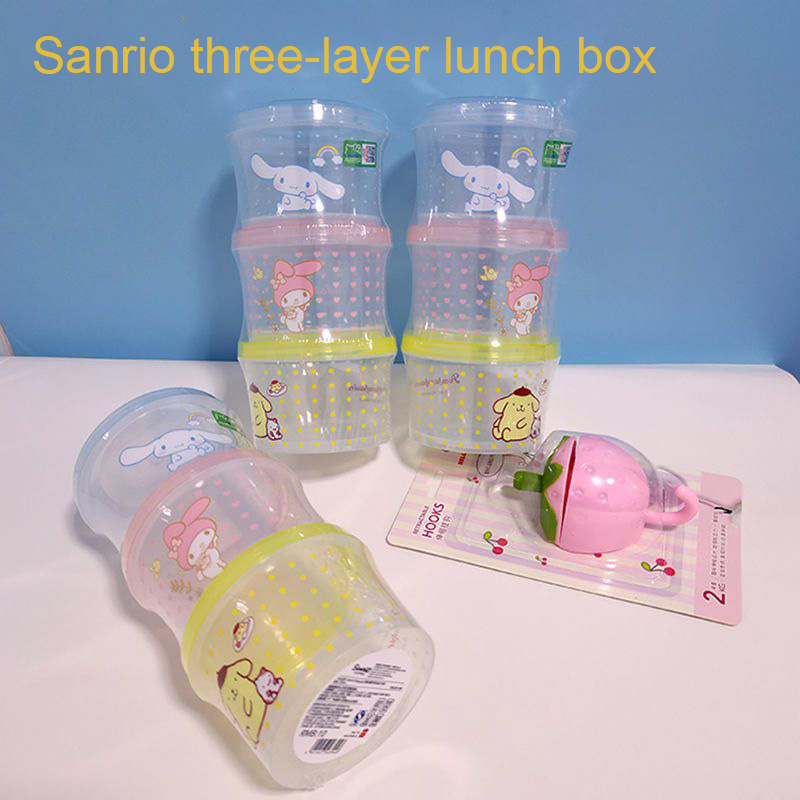 Kitchen Baking Tins - Set Kotak Bento Kitty 3 Buah