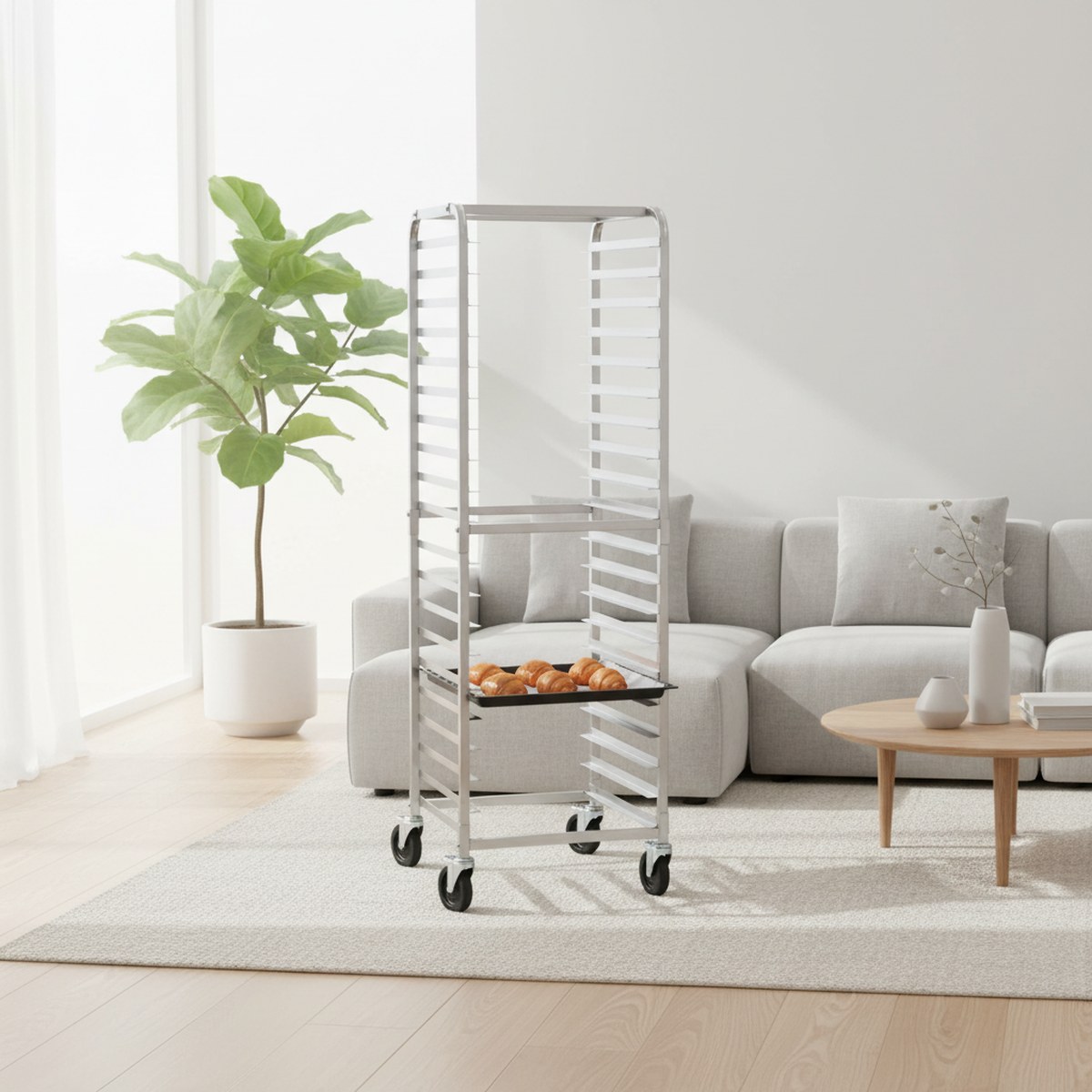 Rak Roti Komersial 20 Tingkat, - Kitchen Baking Trolley ulasan dan harga