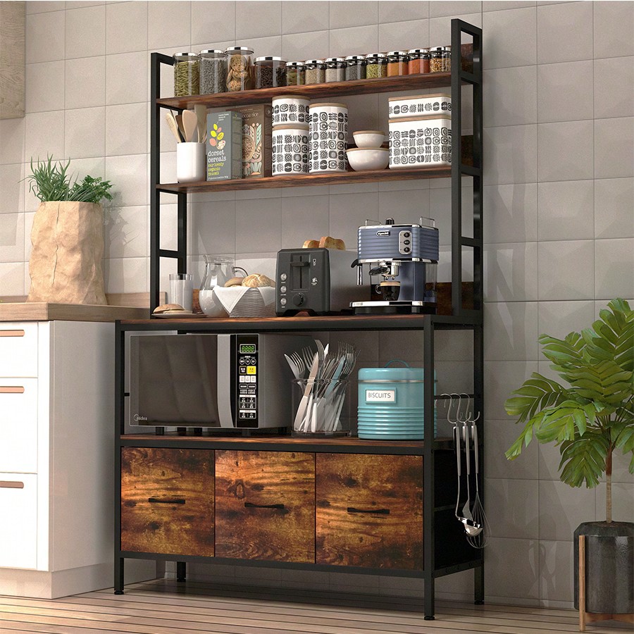 Rak Dapur dengan 3 Keranjang,  - Kitchen Baker ulasan dan harga