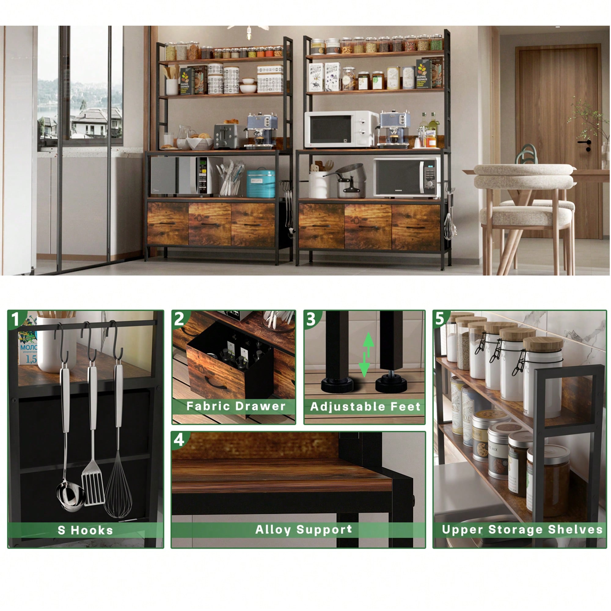Rak Dapur dengan 3 Keranjang,  - Kitchen Baker ulasan dan harga