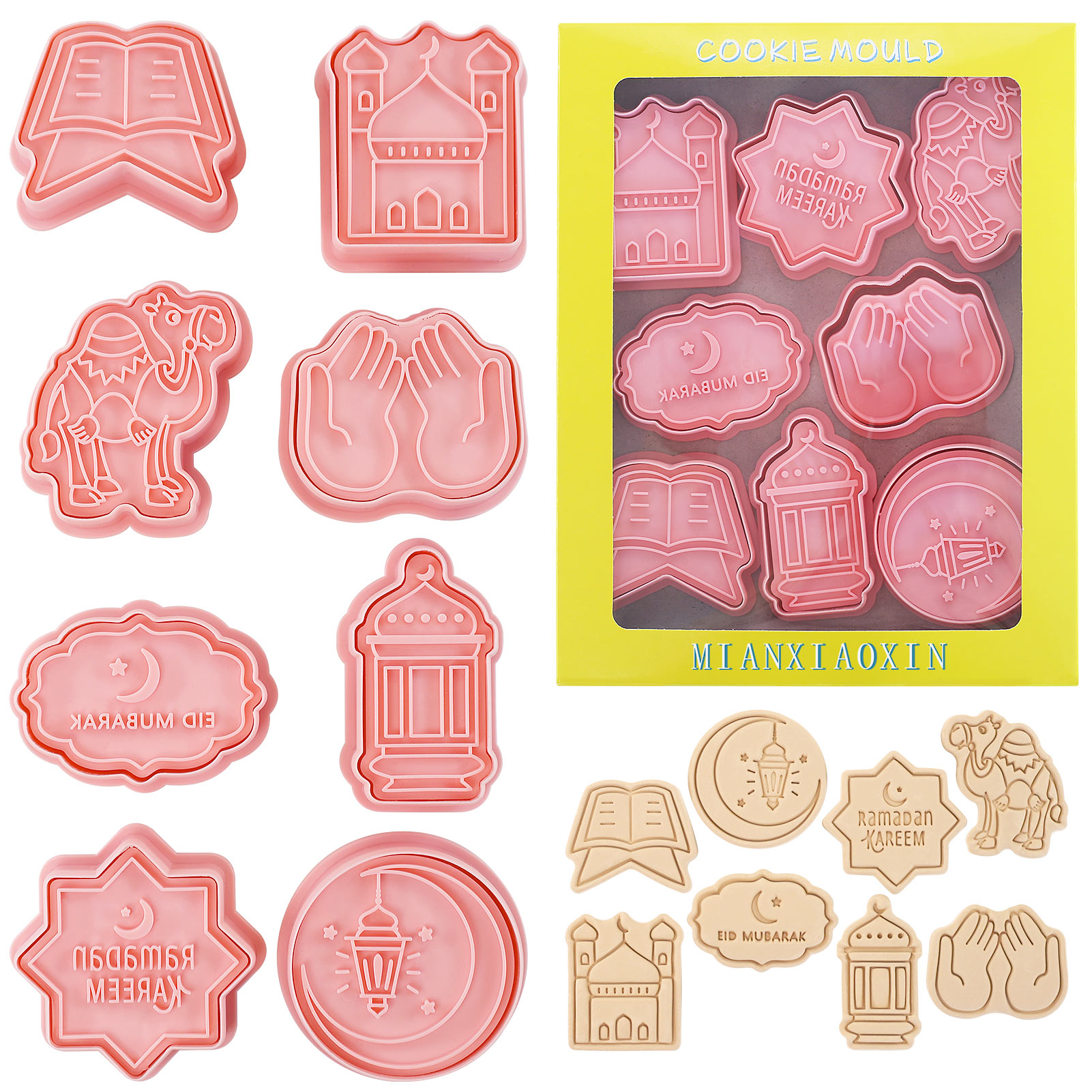 8 Pcs Set Pemotong Kue Eid Mub - Cookie Cutter Set ulasan dan harga