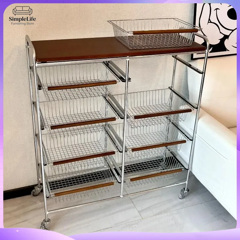 Troli Dapur Retro Beroda, Kera - Kitchen Baking Trolley ulasan dan harga