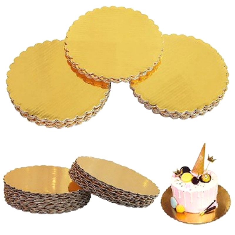 Alas Kue Bulat Emas 4/5/6/7/8/ - Cake Board Round ulasan dan harga