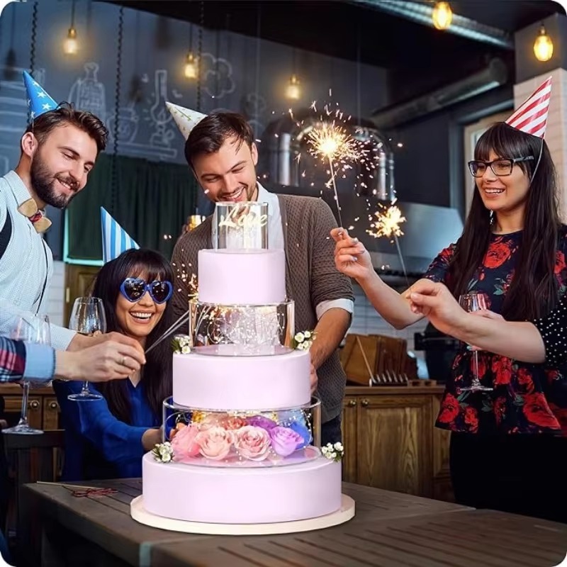 Tampilan Kue Akrilik Berdiri B - Cake Board Round ulasan dan harga