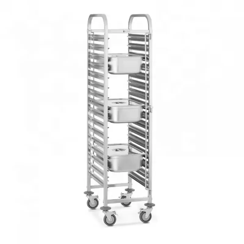 Troli Pan GN 4 Roda Bahan Stai - Kitchen Baking Trolley ulasan dan harga