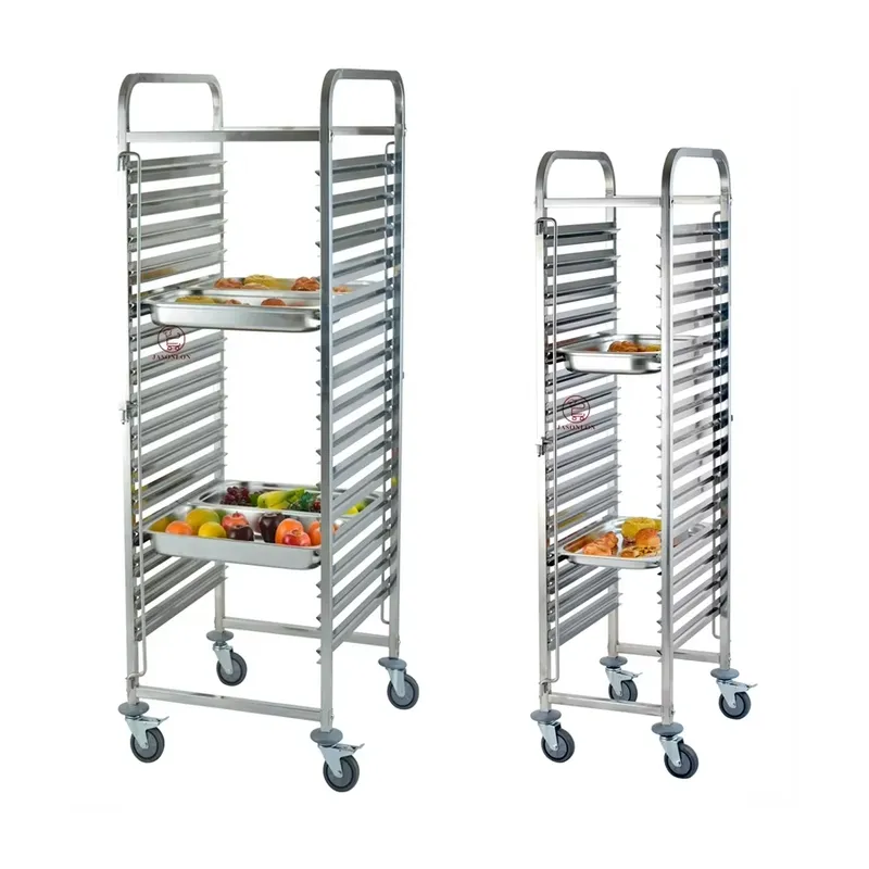 Troli Pan GN 4 Roda Bahan Stai - Kitchen Baking Trolley ulasan dan harga