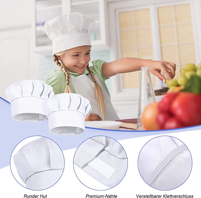 4pcs Topi Koki Anak Tinggi 21c - Kitchen Baker ulasan dan harga